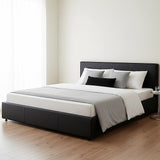 PU Leather King Bed Ensemble Frame - 45-Degree Angle