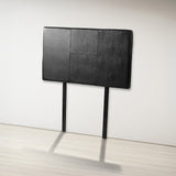 PU Leather Single Bed Headboard Bedhead - Black - Rear View