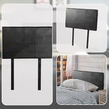 PU Leather Single Bed Headboard Bedhead - Black - Close-Up Angle