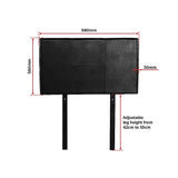 PU Leather Single Bed Headboard Bedhead - Black - Extra Image