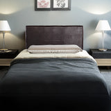 PU Leather Single Bed Headboard Bedhead - Brown - Front View