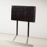 PU Leather Single Bed Headboard Bedhead - Brown - Top-Down View