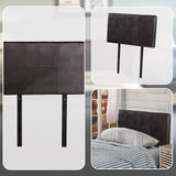 PU Leather Single Bed Headboard Bedhead - Brown - Close-Up Angle