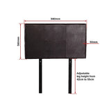 PU Leather Single Bed Headboard Bedhead - Brown - Extra Image