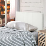 PU Leather Single Bed Headboard Bedhead - White - Rear View