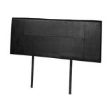 PU Leather Double Bed Headboard Bedhead - Black - 45-Degree Angle