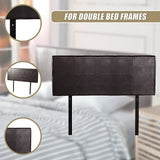PU Leather Double Bed Headboard Bedhead - Brown
