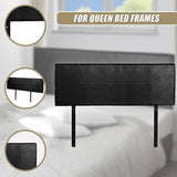 PU Leather Queen Bed Headboard Bedhead - Black - Extra Image