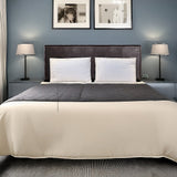 PU Leather Queen Bed Headboard Bedhead - Brown - Front View