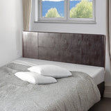 PU Leather Queen Bed Headboard Bedhead - Brown - Rear View