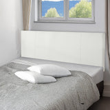 PU Leather Queen Bed Headboard Bedhead - White - Rear View
