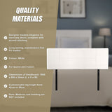 PU Leather Queen Bed Headboard Bedhead - White - Extra Image