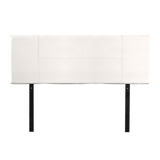 PU Leather Queen Bed Headboard Bedhead - White - Top-Down View