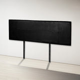 PU Leather King Bed Headboard Bedhead - Black - Top-Down View