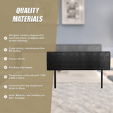 PU Leather King Bed Headboard Bedhead - Black - Extra Image