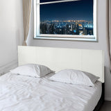 PU Leather King Bed Headboard Bedhead - White - Rear View