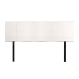 PU Leather King Bed Headboard Bedhead - White - Top-Down View