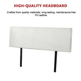 PU Leather King Bed Headboard Bedhead - White - Extra Image