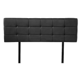 PU Leather Double Bed Deluxe Headboard Bedhead - Black - Top-Down View