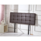 PU Leather Double Bed Deluxe Headboard Bedhead - Brown - Front View