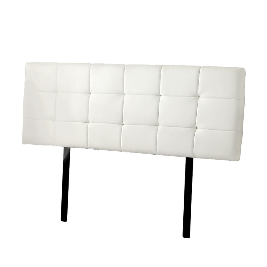 PU Leather King Bed Deluxe Headboard Bedhead - White, image 5