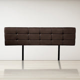 PU Leather King Bed Deluxe Headboard Bedhead - Brown