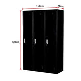 Three-Door Side by Side Office Gym Shed Storage Locker - Extra Image