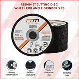 125mm 5 Cutting Disc Wheel for Angle Grinder x25 - Side View