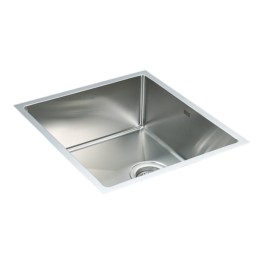 490x440mm Handmade Stainless Steel Undermount / Topmount Kitchen Laundry Sink with Waste, image 7