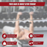 Curl Bar Barbell Heavy Duty EZ with Spinlock Collars - Close-Up Angle