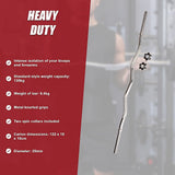 Heavy Duty EZ Curl Barbell  Weightlifting Bar with Spinlock Collars for Gym Training