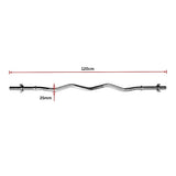 Heavy Duty EZ Curl Barbell  Weightlifting Bar with Spinlock Collars for Gym Training