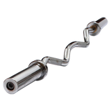 120cm Chrome Olympic EZ Curl Bar  Weightlifting Barbell for Home Gym Training