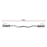 120cm Chrome Olympic EZ Curl Bar  Weightlifting Barbell for Home Gym Training