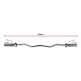 120cm Chrome Olympic EZ Curl Bar – Weightlifting Barbell for Home Gym & Bodybuilding - Extra Image