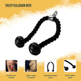 Tricep Pulldown Rope – Heavy Duty Cable Machine Attachment for Gym & Home Workout - Close-Up Angle