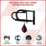 Speedball with Wall Frame Boxing Punching Bag Training Set for Home Gym