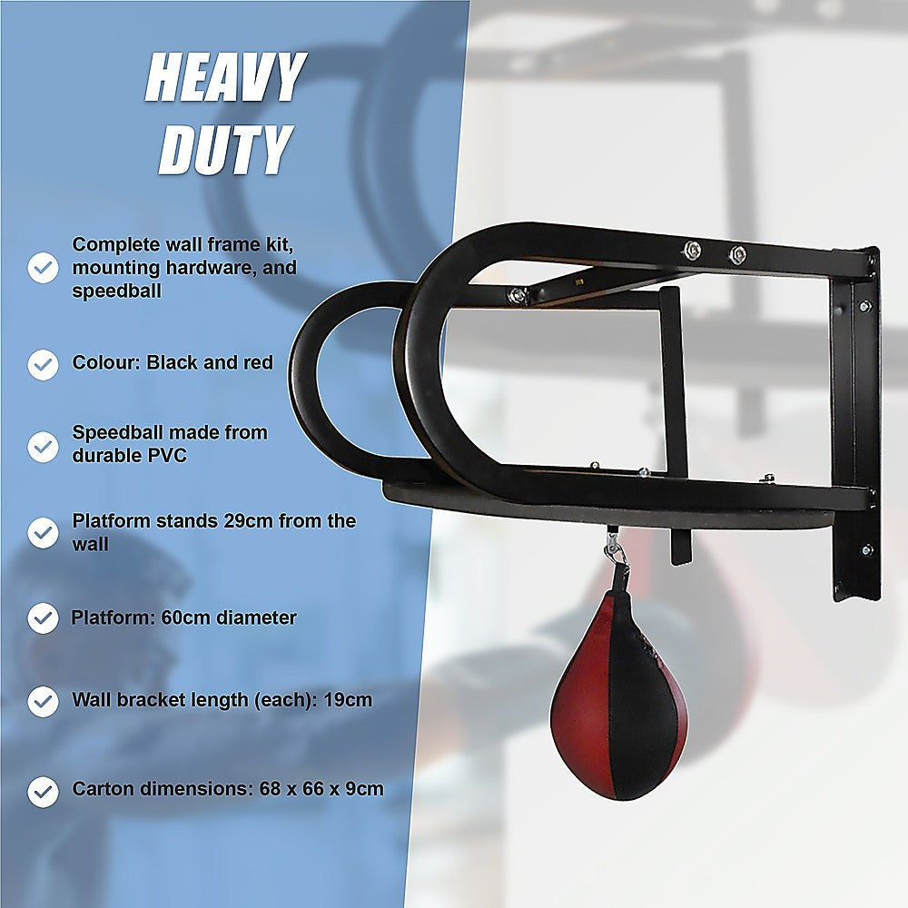 Speedball with Wall Frame Boxing Punching Bag Training Set for Home Gym