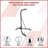Freestanding 37kg Punching Bag Filled Heavy Duty - Side View