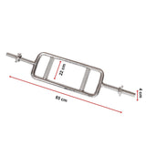 Chrome Tricep Bar Barbell Heavy Duty with Spinlock Collars - Extra Image