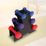 6-Piece Dumbbell Set with Rack - 45-Degree Angle
