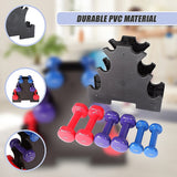 6-Piece Dumbbell Set with Rack - Low Angle