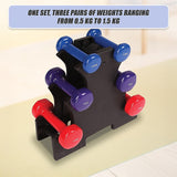 6-Piece Dumbbell Set with Rack - Extra Image