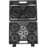 20kg Black Dumbbell Set with Carrying Case - Rear View