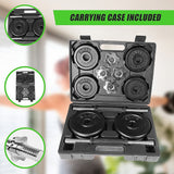 20kg Black Dumbbell Set with Carrying Case - Close-Up Angle