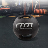 10kg Double-Handled Rubber Medicine Core Ball - 45-Degree Angle