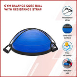 Gym Balance Core Ball with Resistance Strap - Side View