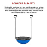 Gym Balance Core Ball with Resistance Strap - Close-Up Angle