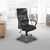 Ergonomic Mesh PU Leather Office Chair - Front View