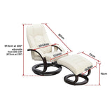 PU Leather Deluxe Massage Chair Recliner Ottoman Lounge Remote - Extra Image